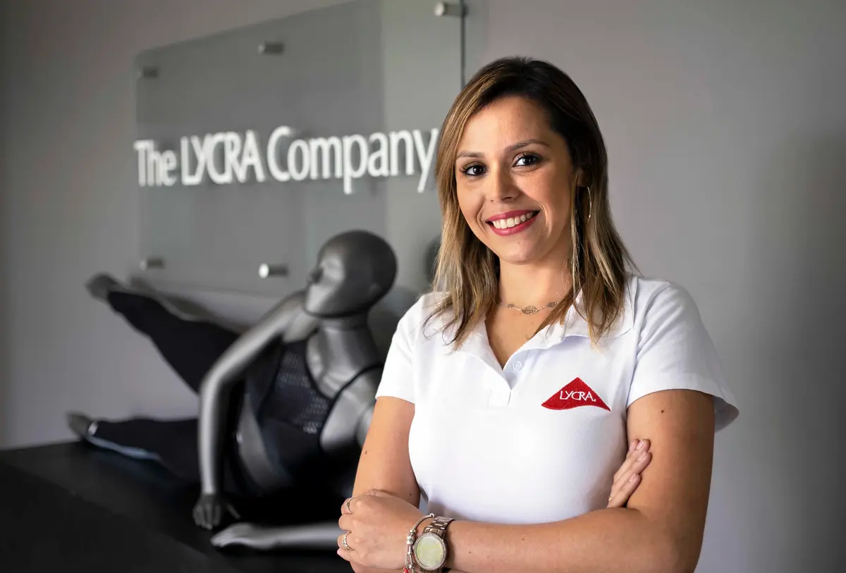 An employee of The LYCRA Company is featured on our careers page, where prospective employees can learn about job openings.
